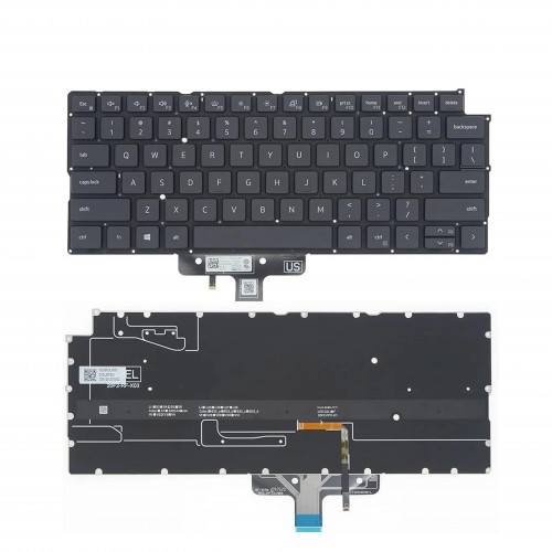 Πληκτρολόγιο Dell Latitude 9420 9430 2-in-1, Μαύρο, Backlit, US/UK