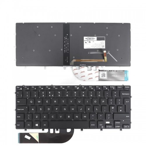 Πληκτρολόγιο Dell XPS 15 9550 9560 Inspiron 7568, Μαύρο με Backlit, UK