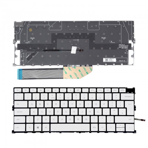 Πληκτρολόγιο Dell XPS 9300 9301 9310, Λευκό, Backlit, UK
