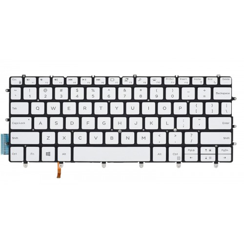 Πληκτρολόγιο Dell XPS 13 9370, άσπροa με Backlit, US