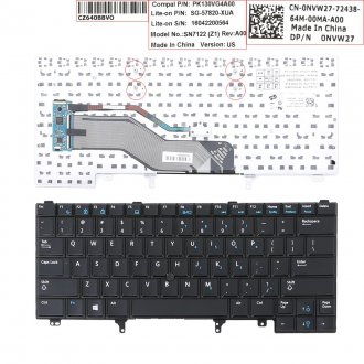 Πληκτρολόγιο Dell Latitude E6420, Μαύρο, με Pointing Stick, US/UK ( +BG Print)