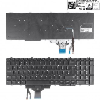 Πληκτρολόγιο Dell Precision 7530 7540 7730 7740, Μαύρο, με Pointing Stick, US/UK