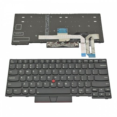 Tastatura Lenovo ThinkPad T14 P14s Gen1 2020 E480 L480 L380, Neagra, Cu Rama Neagra, Cu iluminare, US/UK