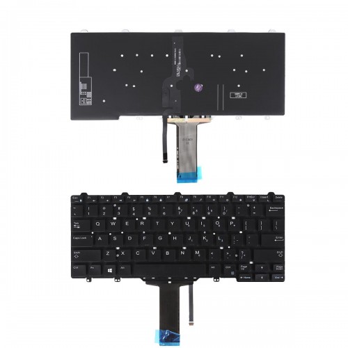 Πληκτρολόγιο Dell Latitude 3340 3350 5480 7480, Μαύρο, US
