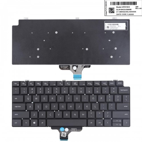 Πληκτρολόγιο Dell Latitude 6420, Μαύρο, US/UK