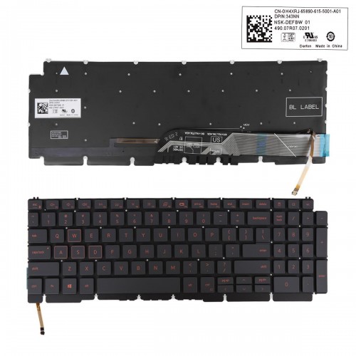 Πληκτρολόγιο Dell G15 5510 5511 5515, Μαύρο με Backlit, US/UK