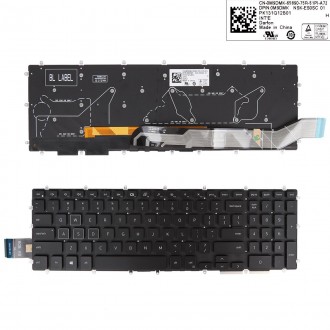 Πληκτρολόγιο Dell Latitude 3500 3590 Vostro 5568 7570 7580, Μαύρο,RGB Backlit, US/UK