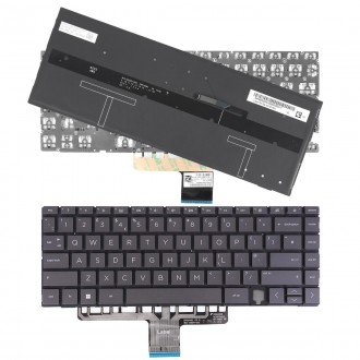 Tastatura HP Spectre X360 14-EA 14-EB 14-AE, Neagra, Fara Rama, Cu iluminare, US