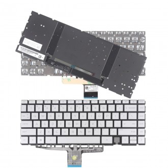 Πληκτρολόγιο HP Spectre X360 14-EA 14-EB 14-AE, Ασήμι με Backlit, US