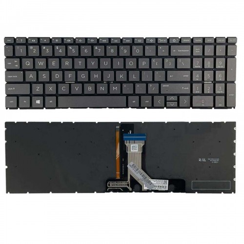 Πληκτρολόγιο HP Pavilion 15-EG 15-EH Series, Γκρί με Backlit, US