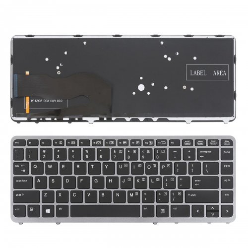 Πληκτρολόγιο HP EliteBook 840 G1 850 G1, Μαύρο Ασήμι με Backlit, US/UK