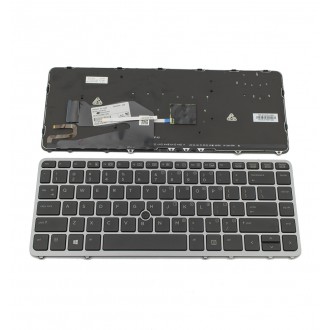 Πληκτρολόγιο HP EliteBook 840 G1 850 G1, Μαύρο Ασήμι με Backlit, με Pointing Stick, US/UK