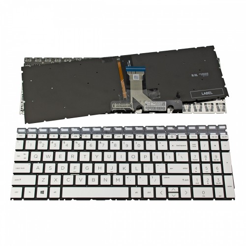 Πληκτρολόγιο HP Pavilion 15-EG 15-EH Series, Ασήμι με Backlit, US