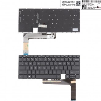 Πληκτρολόγιο HP EliteBook Folio 1040 G7 G8, Μαύρο με Backlit, US