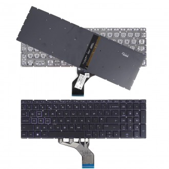Πληκτρολόγιο HP Pavilion 15-DA 250 255 G7 Gen7 7th Gen, Μαύρο με  Backlit, US (Μωβ)