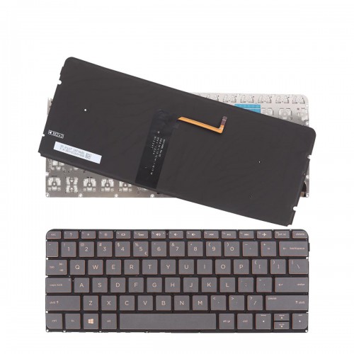 Tastatura HP 13-V001XX 13-V011DX 13-V021NR, Maro, Fara Rama, Cu iluminare, US