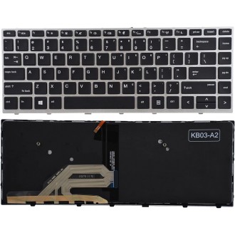 Πληκτρολόγιο HP ProBook 430 G5 440 G5 445 G5 640 G5, Μαύρο Ασήμι με Backlit, US/UK