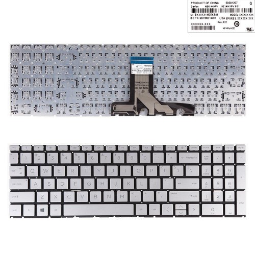 Πληκτρολόγιο HP Pavilion 15-EG 15-EH Series, Ασήμι, US