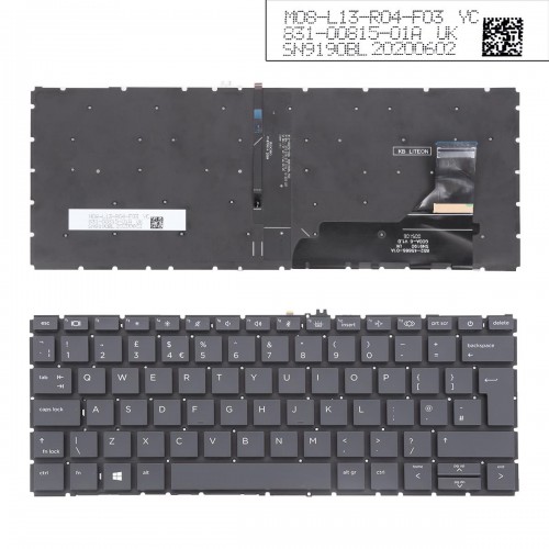 Πληκτρολόγιο HP EliteBook 830 G7, Μαύρο με Backlit, UK