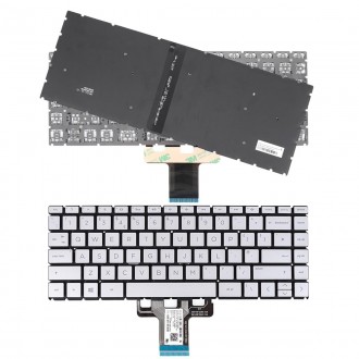 Πληκτρολόγιο HP Pavilion 14-CE, Ασήμι, US/UK, Backlit