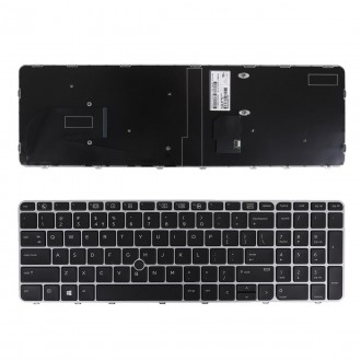 Πληκτρολόγιο HP EliteBook 755 G3 850 G3 850 G4, Ασήμι, με Pointing Stick, US/UK