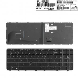 Πληκτρολόγιο HP EliteBook 755 G3 850 G3 850 G4, Γκρί, με Pointing Stick, US/UK