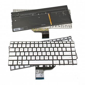 Tastatura HP Spectre X360 13-W, Argintie, Fara Rama, Cu iluminare, US