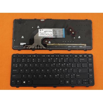 Tastatura HP ProBook 430 G2 440 G0 440 G1 440 G2, Neagra, Cu Rama Neagra, Cu iluminare, US/UK