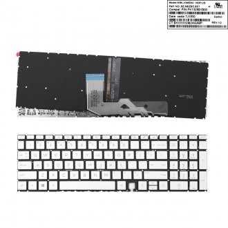 Πληκτρολόγιο HP Envy 17-CG 17-CGXXX 15-ED 15-EDXXX, Ασήμι με Backlit, US