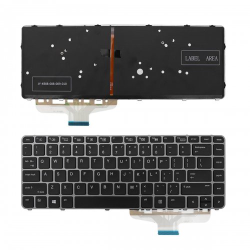 Πληκτρολόγιο HP EliteBook Folio 1000 1040 G3, Μαύρο Ασήμι με Backlit, US/UK