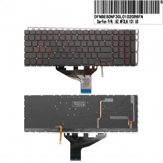 Πληκτρολόγιο HP Omen 15-DC 15-DH, Μαύρο με Backlit, US