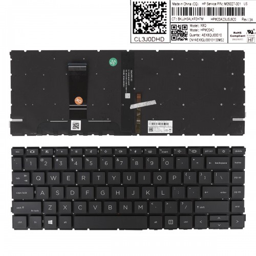 Πληκτρολόγιο HP ProBook 440 G8 445 G8, Μαύρο με Backlit, US