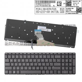 Πληκτρολόγιο HP Spectre X360 15-CH 15-CH000, Γκρί με Backlit, US