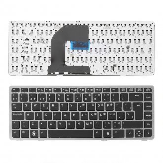 Tastatura HP ProBook 6460 6465 6470B EliteBook 8460p, Neagra, Cu Rama Arginitie, US/UK