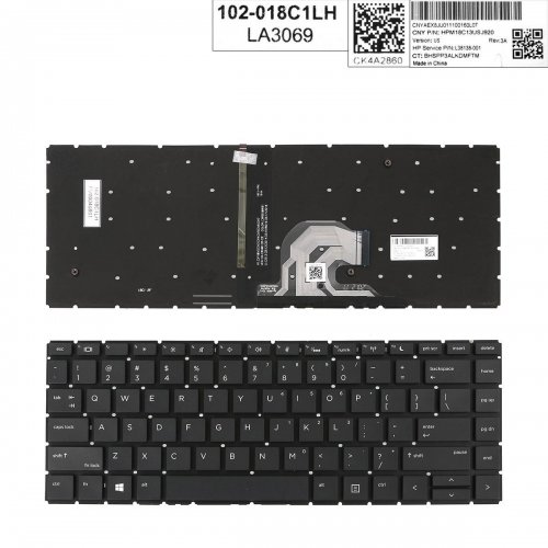 Πληκτρολόγιο HP ZHAN 66 Pro G2, Μαύρο με Backlit, US/UK