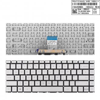 Πληκτρολόγιο HP Pavilion 14-CE, Ασήμι, US