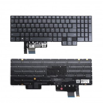 Tastatura Lenovo Legion 7-15IMH05 7-15IMHG05 Y9000X 2021, Fara Rama, Gri, Cu RGB iluminare, US/UK