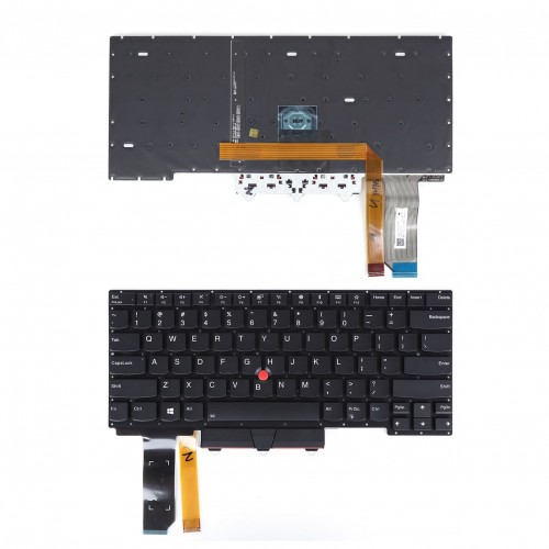 Tastatura Lenovo ThinkPad E14 Gen 1, Neagra, Fara Rama, Cu iluminare, US