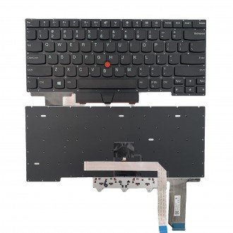 Tastatura Lenovo ThinkPad E14 Gen 2 2nd Gen, Neagra, Fara Rama, Cu iluminare, US