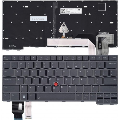 Tastatura Lenovo Thinkpad T14 Gen 3 Gen 4, Neagra, Cu iluminare, US/UK