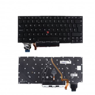 Πληκτρολόγιο Lenovo ThinkPad X1 Carbon 2019 Gen 7, Μαύρο με Backlit, UК
