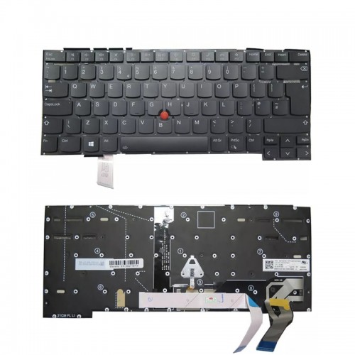 Tastatura Lenovo ThinkPad T14s Gen 2, Neagra, Fara Rama, Cu iluminare, UK