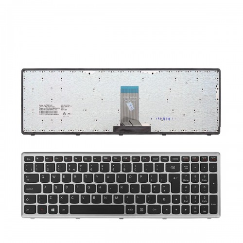 Πληκτρολόγιο Lenovo IdeaPad U510 Z710 U710, Μαύρο Ασήμι, US/UK