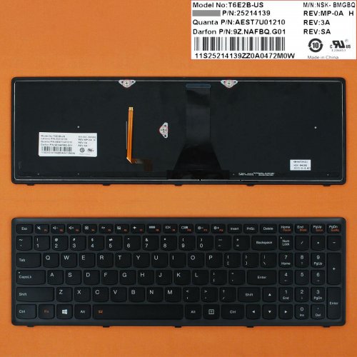 Πληκτρολόγιο Lenovo IdeaPad G505S G500S, Μαύρο με Backlit, US/UK