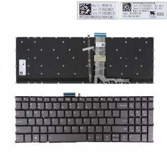 Tastatura Lenovo IdeaPad 5-15IIL05 15ARE05 15ITL05 5-15ALC05, Gri, Fara Rama, Cu iluminare, Type 2, US/UK