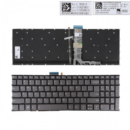 Πληκτρολόγιο Lenovo IdeaPad 5-15IIL05 15ARE05 15ITL05 5-15ALC05, Γκρί με Backlit, Τυπε 2, US/UK