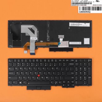 Πληκτρολόγιο Lenovo ThinkPad T570 T580 P51S, Μαύρο, με Pointing Stick με Backlit, US/UK