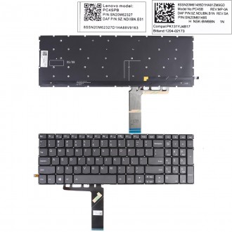 Tastatura Lenovo Yoga C740-15IML C740-15 S740-15IRH, Gri, Fara Rama, Cu iluminare, US/UK