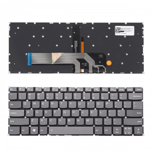 Tastatura Lenovo Yoga 530-14ARR Yoga 530-14IKB, Gri, Fara Rama, Cu iluminare, US/UK