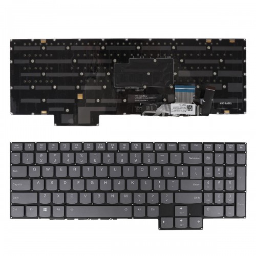 Tastatura Lenovo Legion Y9000K 2020, Gri, Fara Rama, RGB iluminare, US/UK